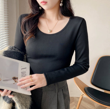 Damen Langarmshirt Rippstruktur Cropped Eveloria