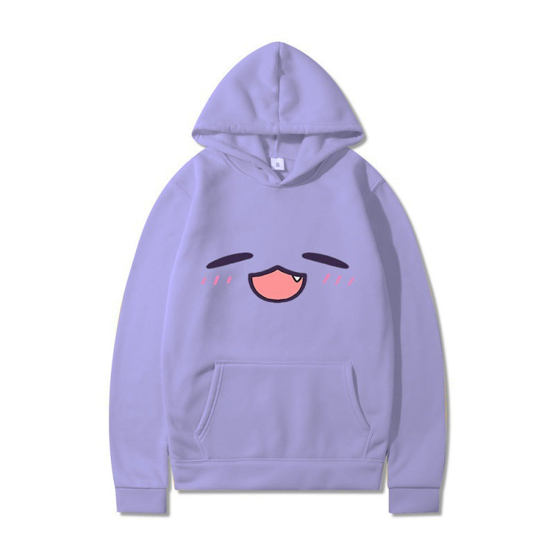 Damen Kapuzenpullover Cartoon-Gesicht Bequem Grün