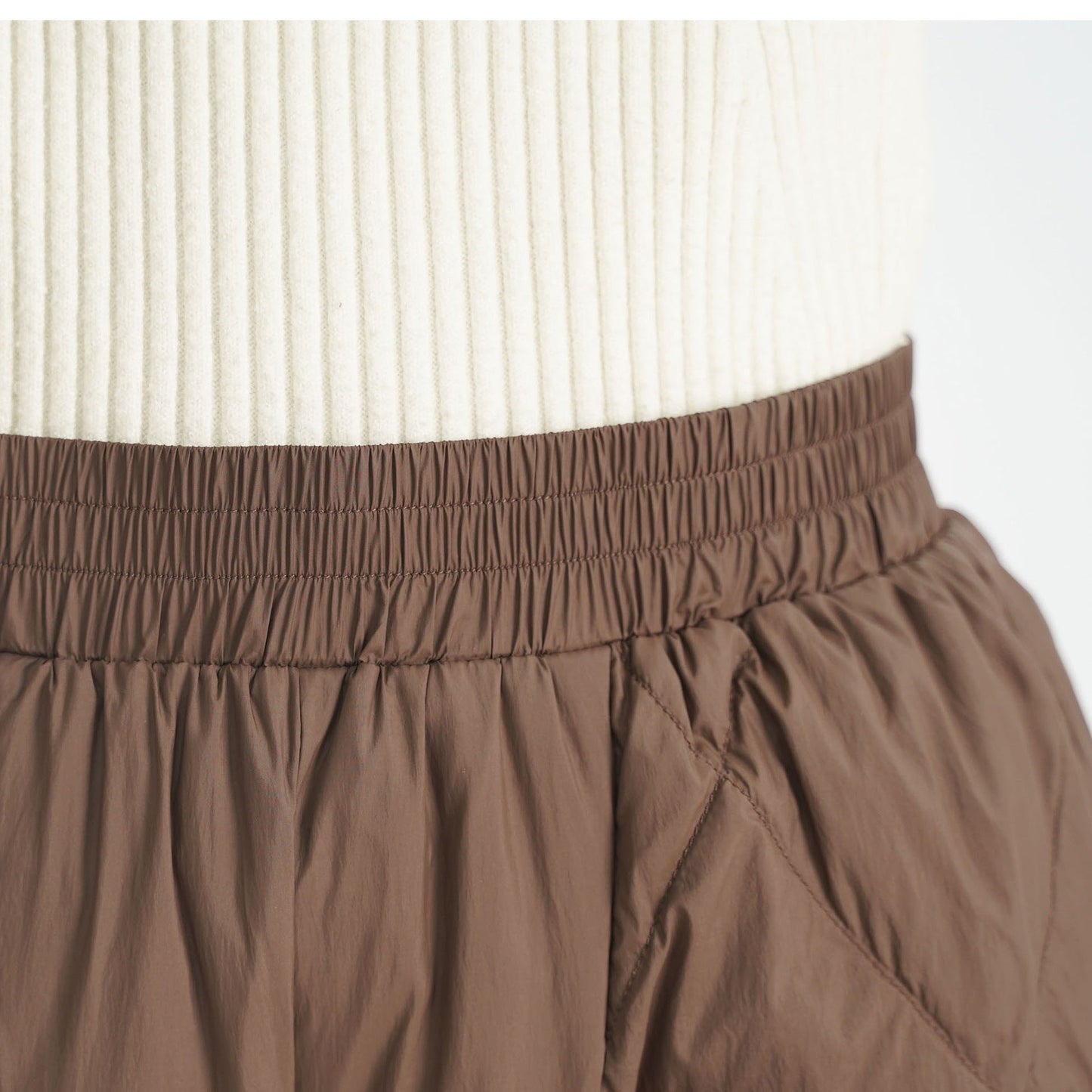 Gefütterte Damen Hose Elastikbund Taschen