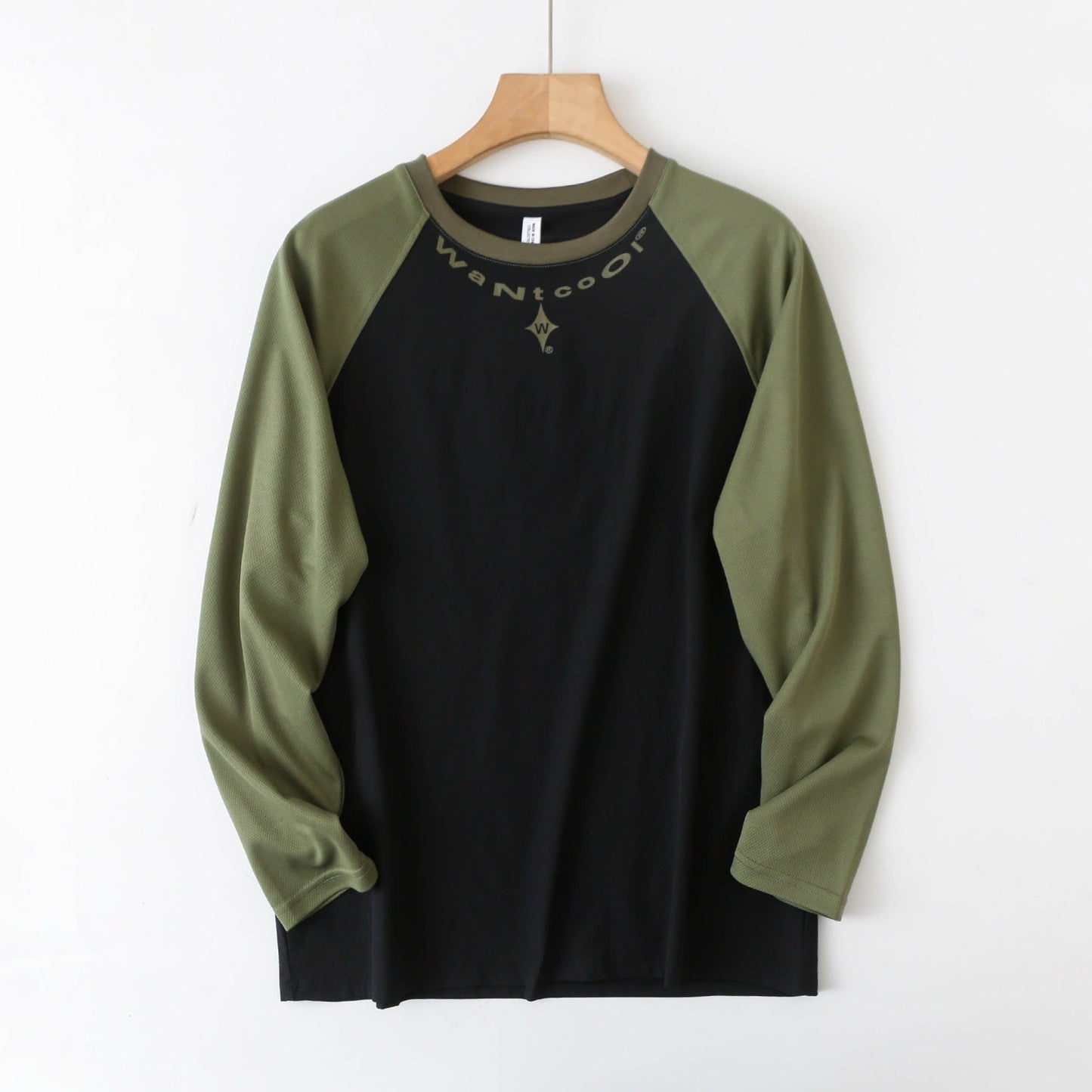 Damen Sportliches Langarmshirt Raglanärmel Baumwolle Eveloria