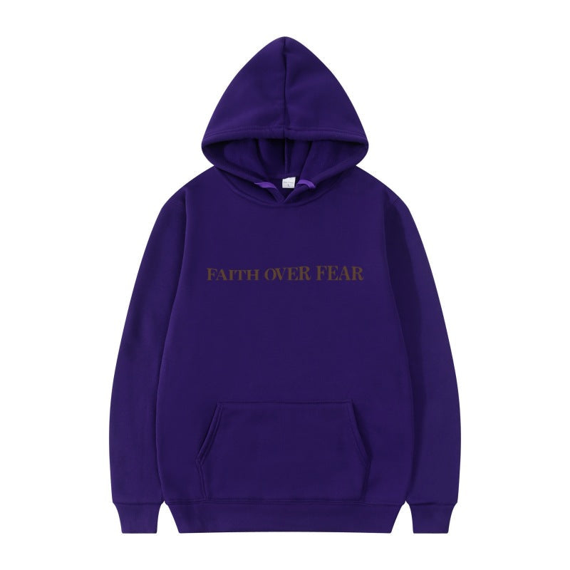 Damen Pullover mit Kapuze und Schriftzug aus hochwertigem Material