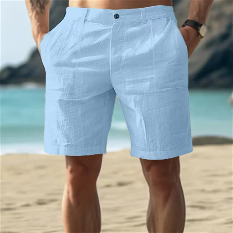 Herren Badeshorts Schnelltrocknend Mit Seitentaschen Blau Eveloria