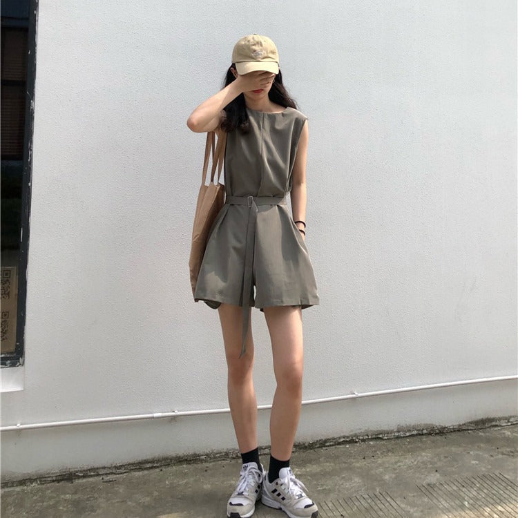 Damen Jumpsuit Tailliert Mit Taschen Eveloria