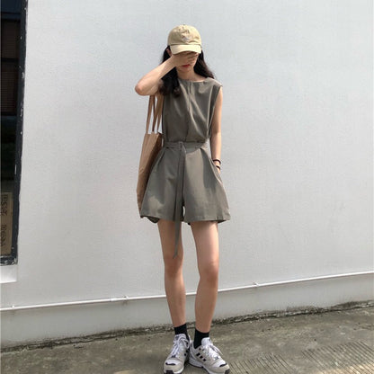 Damen Jumpsuit Tailliert Mit Taschen Eveloria
