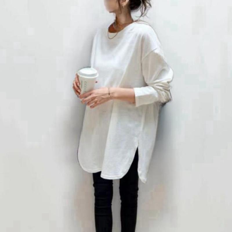 Damen Langarmshirt Asymmetrisch Eveloria