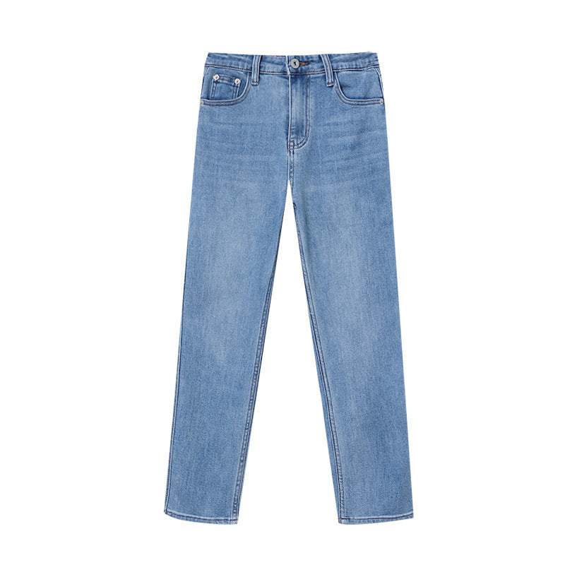 Damen Hochgeschnittene Jeans Umklappsaum Eveloria