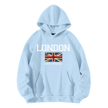Damen Kapuzenpullover Urban Style Kängurutasche Gemütlich Grau