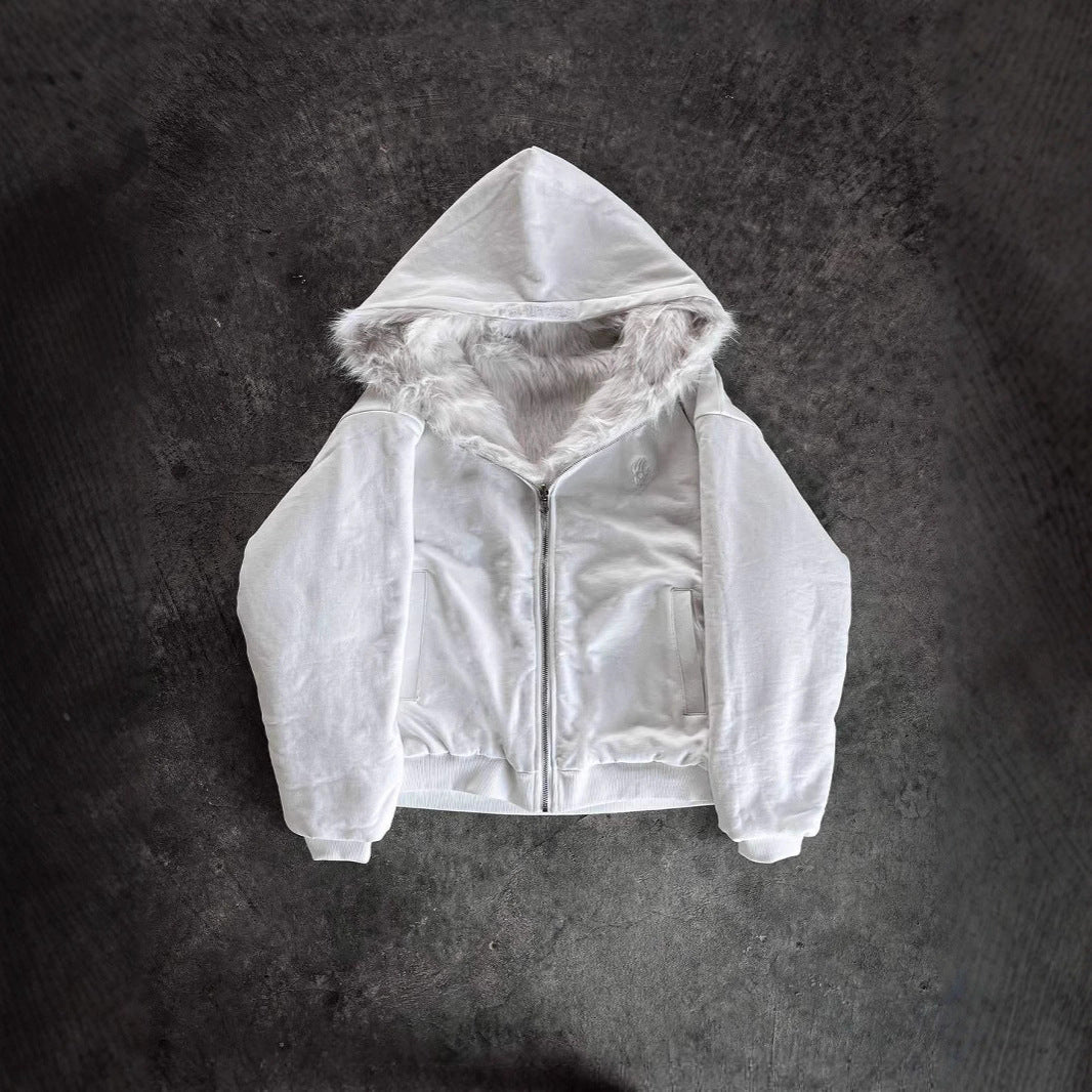 Damen Kapuzenjacke Weiches Innenfutter Sportlicher Schnitt Schwarz - Eveloria