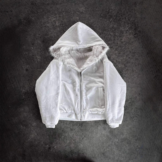 Damen Kapuzenjacke Weiches Innenfutter Sportlicher Schnitt Schwarz - Eveloria