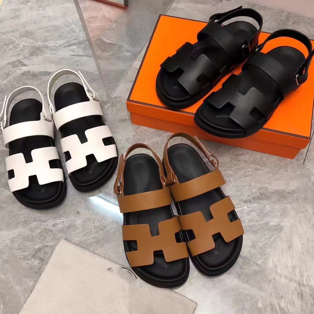 Herren Sandalen Leder Braun Eveloria - Eveloria