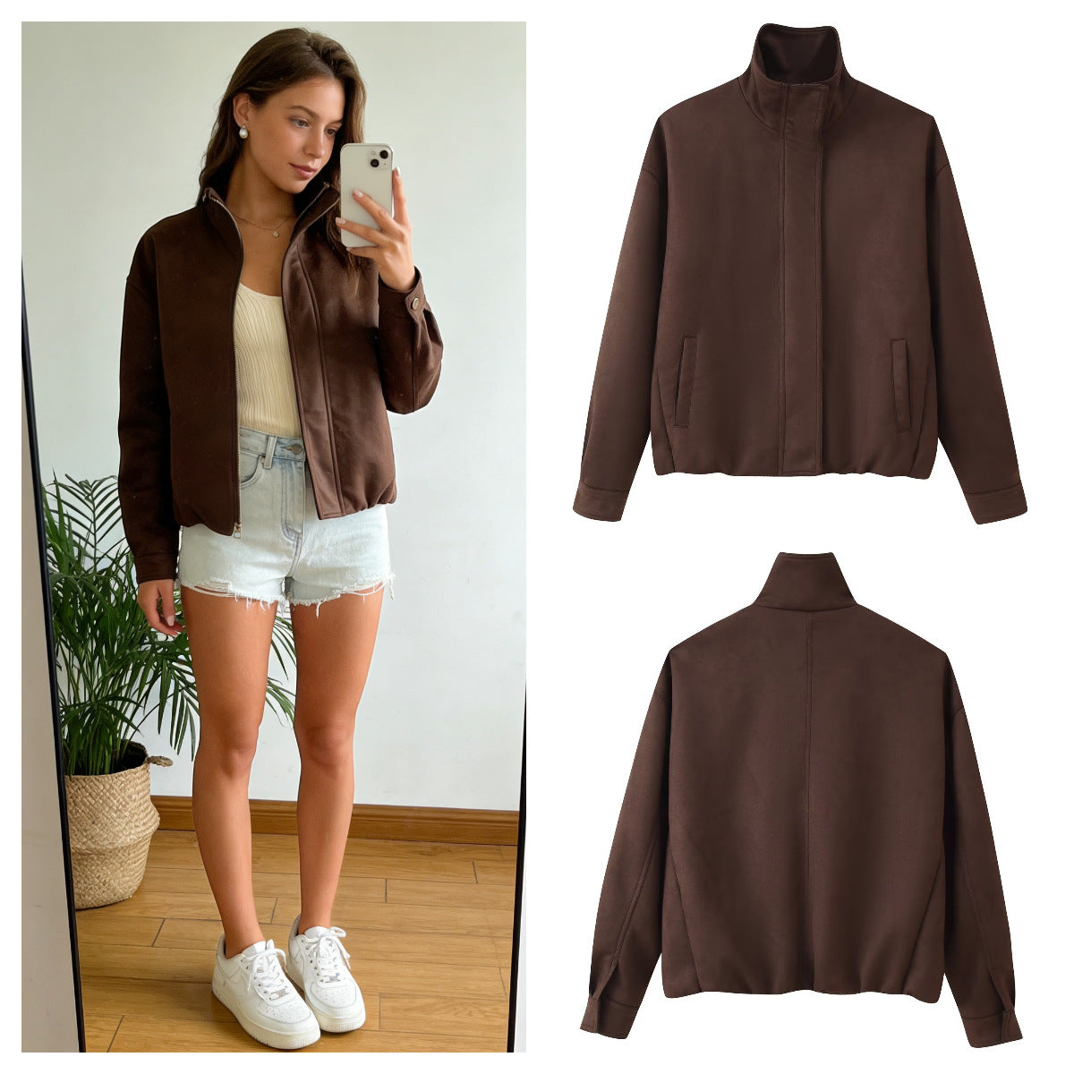 Damen Übergangsjacke Hochkragen Eveloria - Eveloria