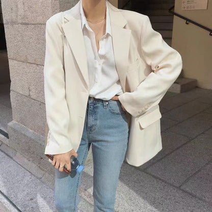 Damen Oversized Blazer Lässiger Schnitt Eveloria