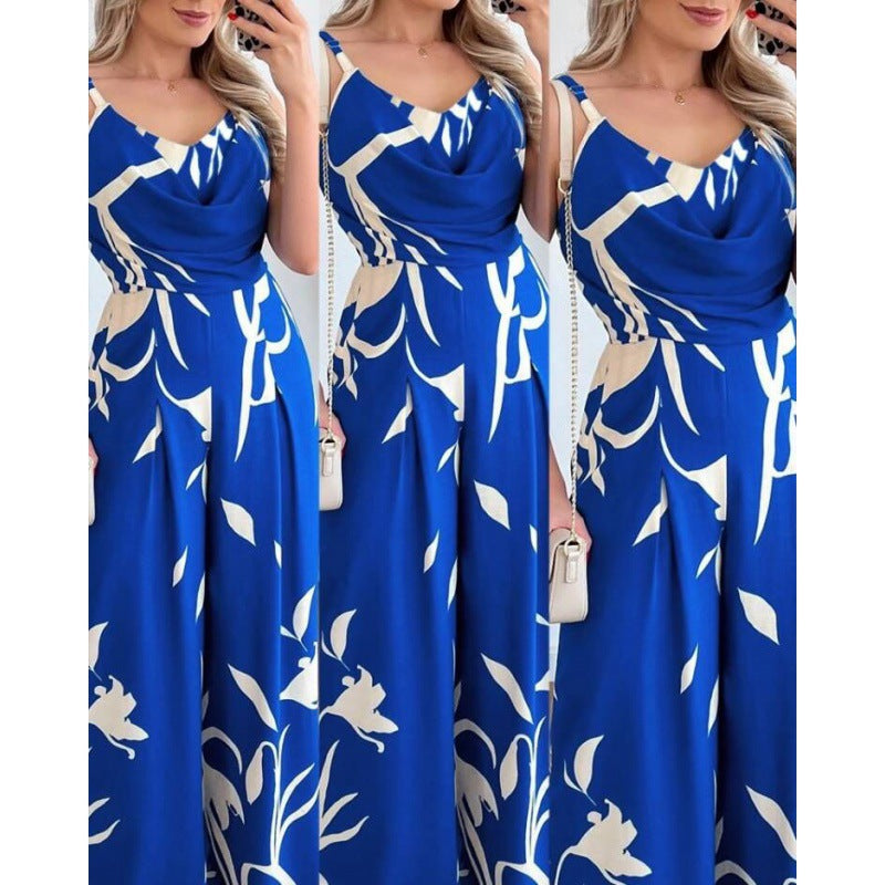 Damen Overall Gefaltetes Oberteil Florales Design Eveloria