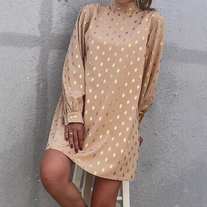 Eveloria Damen Minikleid Glänzende Akzente Lässiger Schnitt