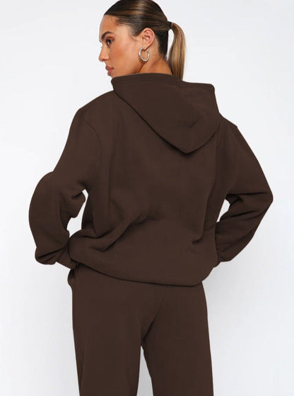Damen Oversized Hoodie Jogger Set