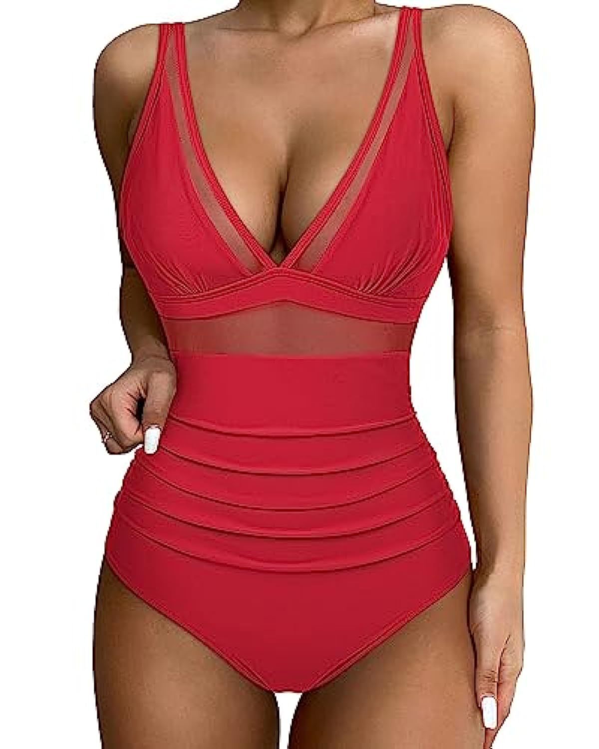 Eveloria Damen Einteiliger Badeanzug Hohe Taille