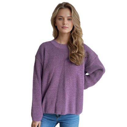 Damen Strickpullover Rippdesign Modern Eveloria