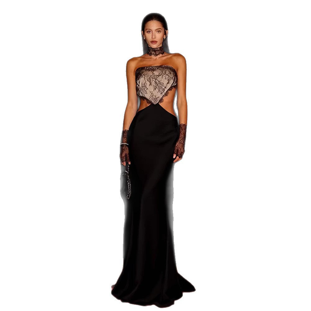 Damen Abendkleid Spitze Figurbetont Eveloria