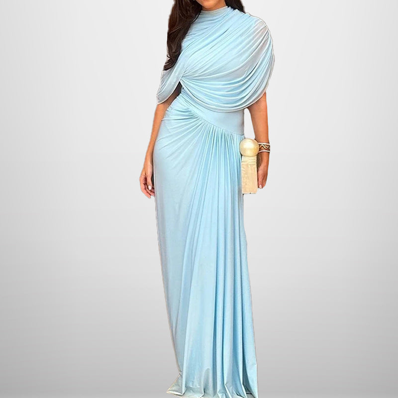 Damen Wickelmaxikleid mit Drapierung Elegantes Design Eveloria