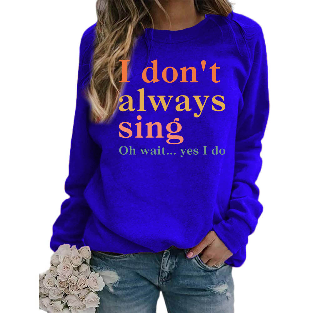 Damen Sweatshirt Bequem Mit Spruch Grau