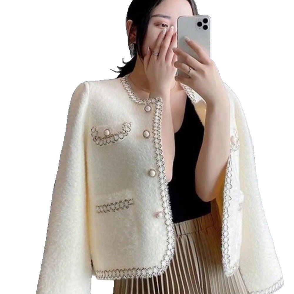Damen Kurzarmjacke Schmuckdetails Elegantes Design