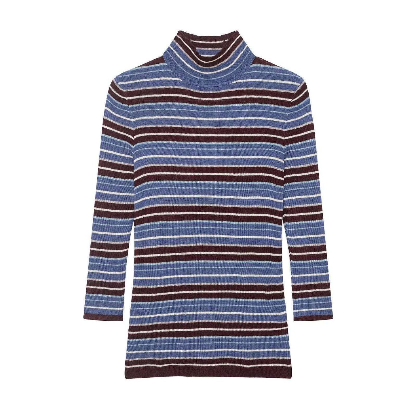 Damen Rollkragenpullover Streifenoptik Eveloria