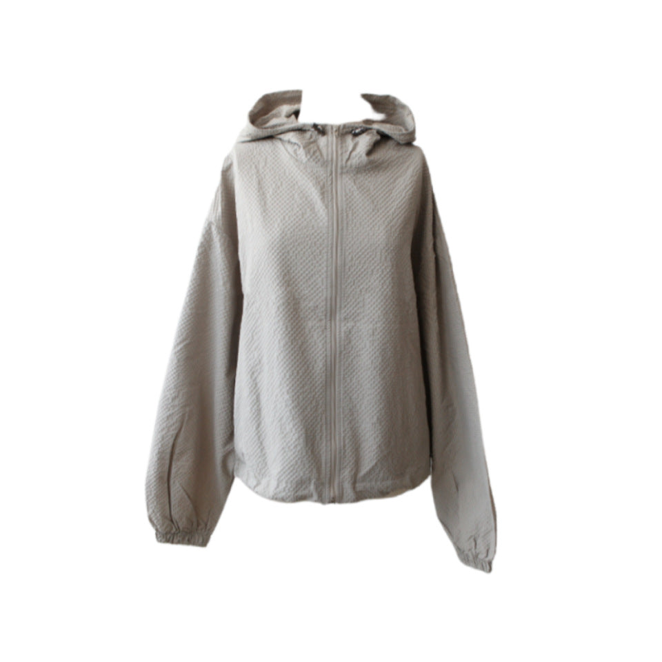 Damen Übergangsjacke Leicht Kordelzug Beige