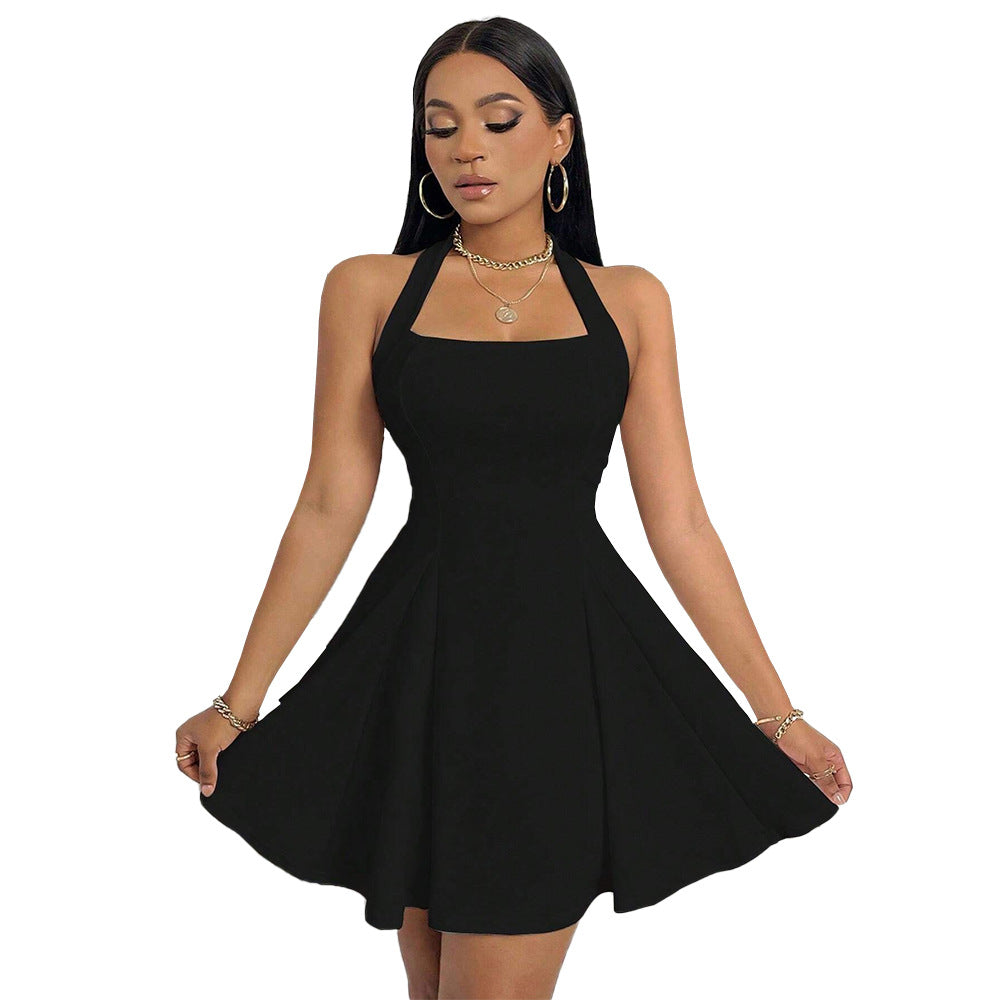 Damen Abendkleid A-Linie Tiefes Dekolleté Schwingender Saum Eveloria