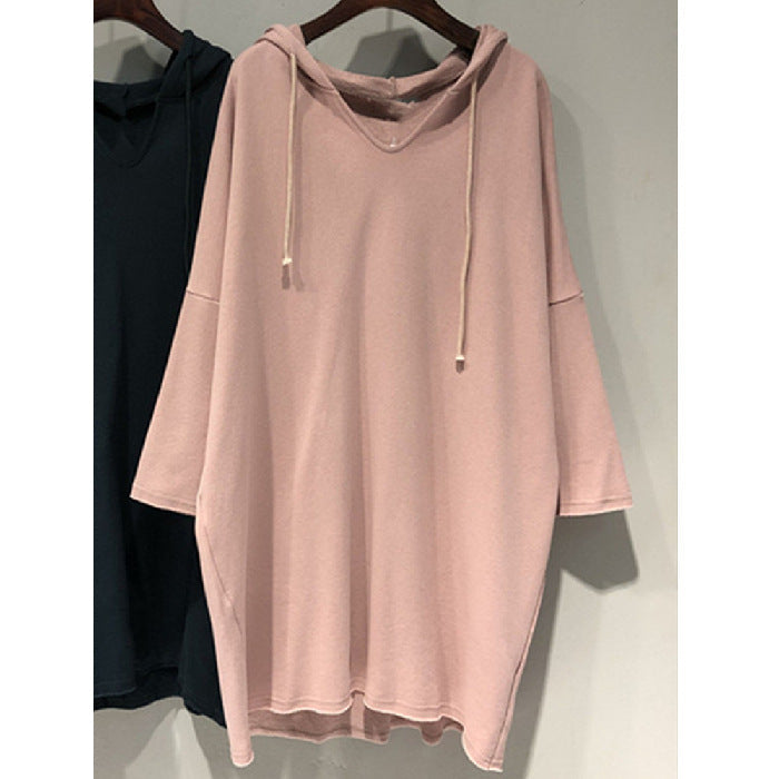 Damen Hoodie-Kleid Großzügig Kapuze Eveloria