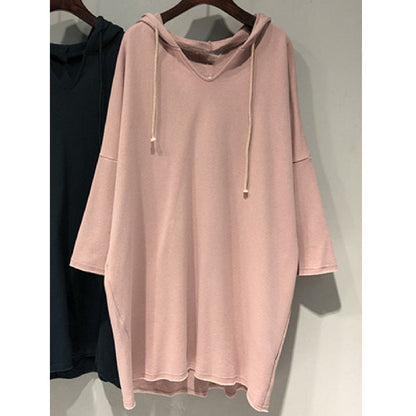 Damen Hoodie-Kleid Großzügig Kapuze Eveloria