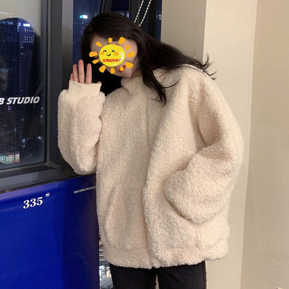Damen Fleecejacke Kuschelig Mit Ohren Praktische Taschen