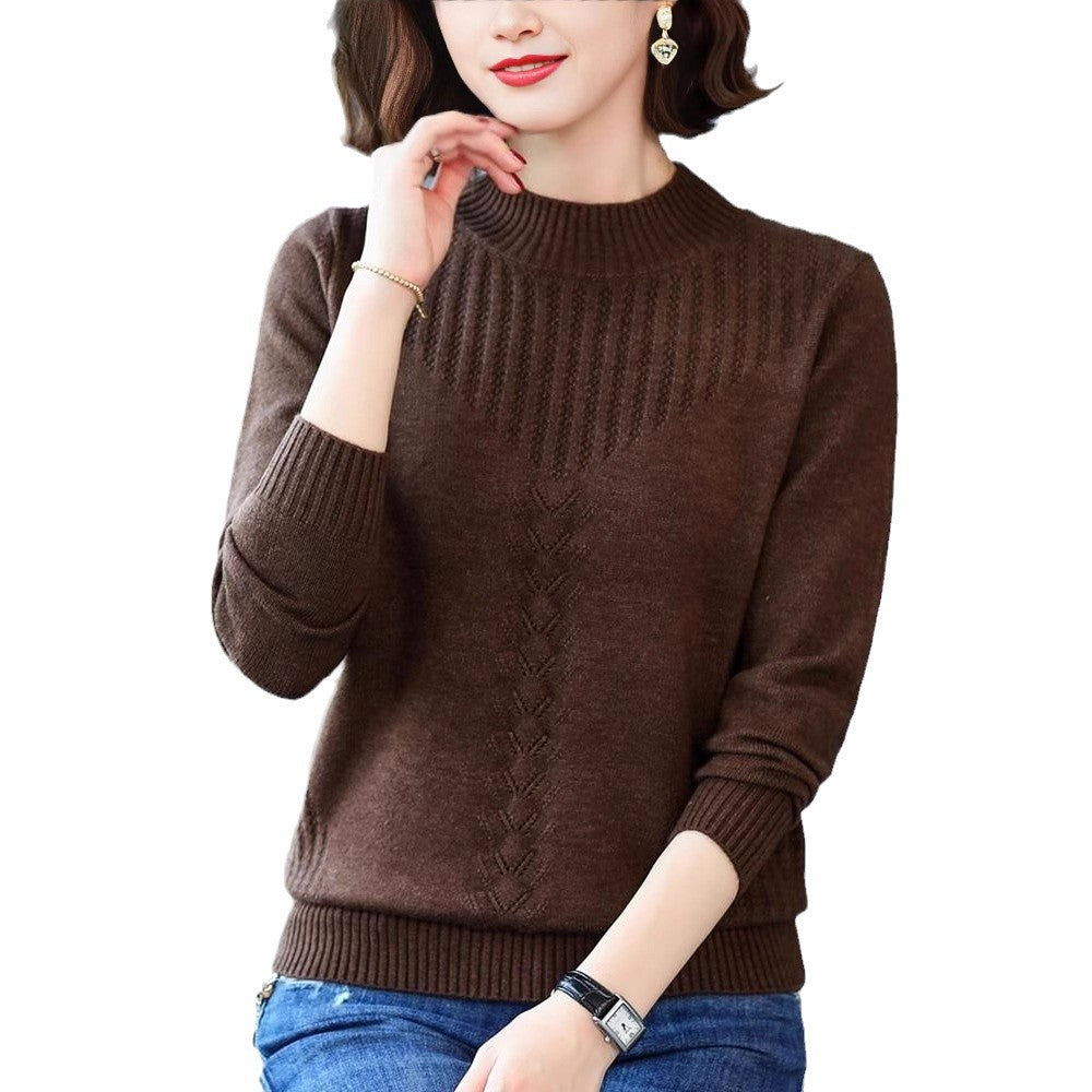 Damen Strickpullover Zopfmuster Eveloria