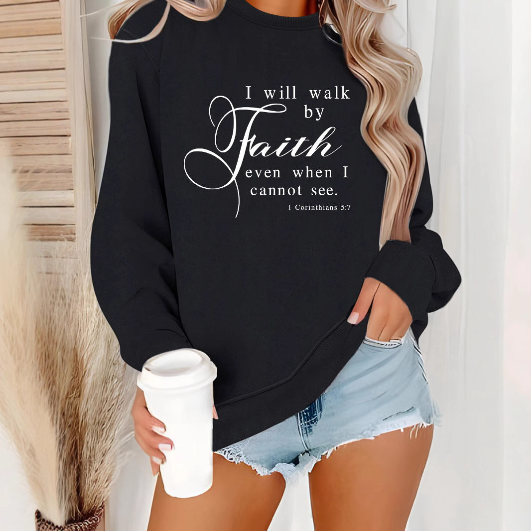 Damen Sweatshirt Weich Velours Mit Schriftzug Beige