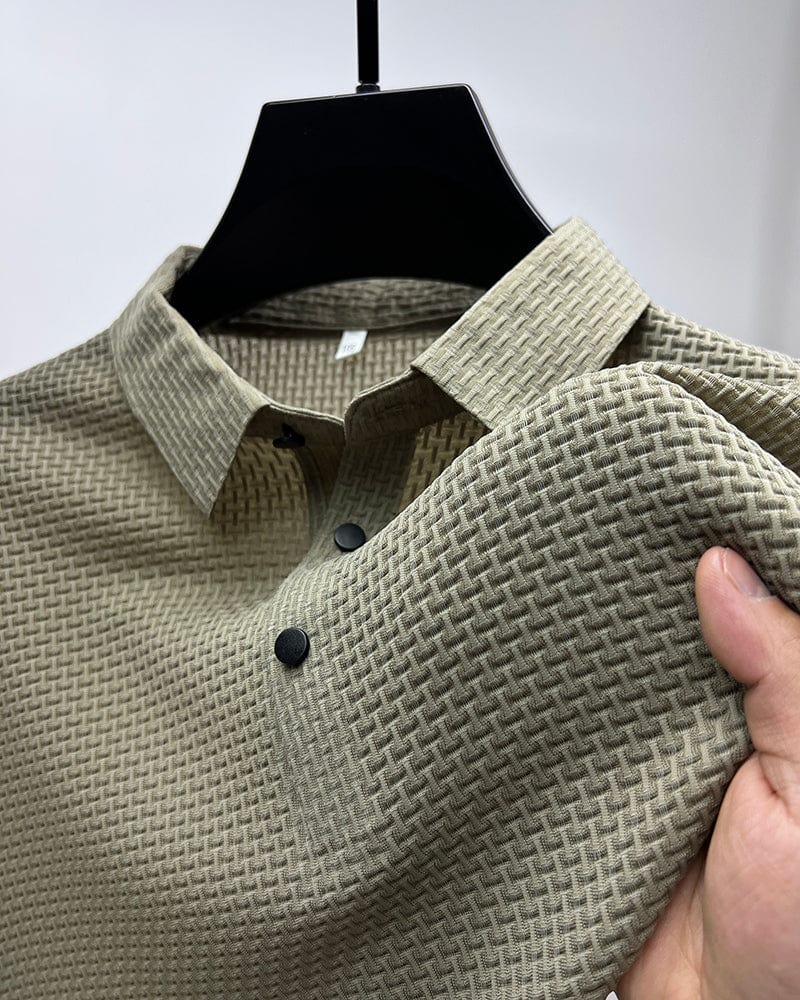 Herren Polo-Shirt Strukturiert Lässig