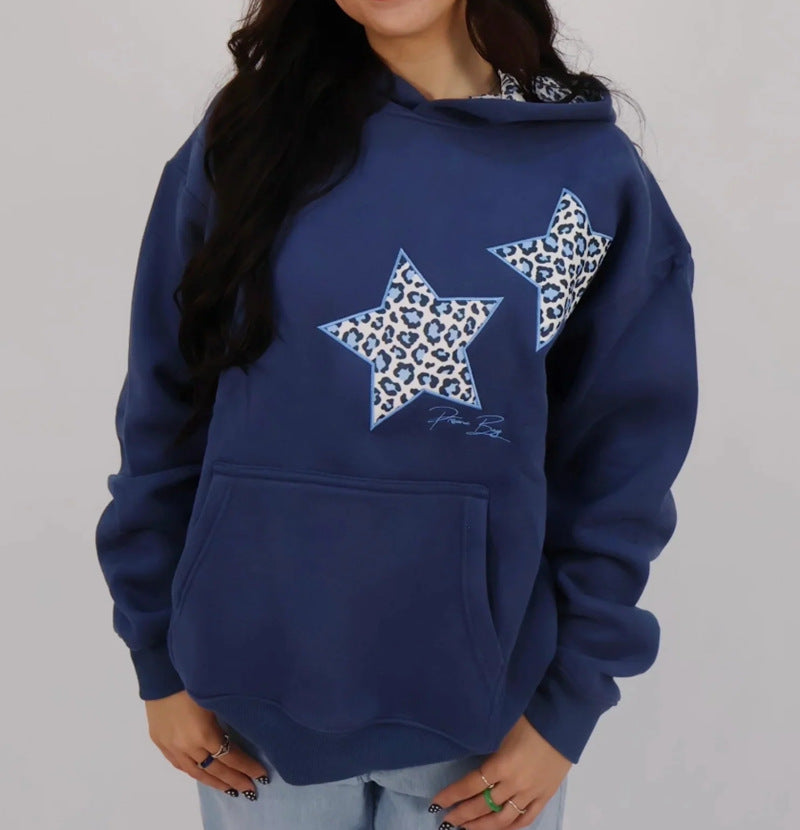 Damen Kapuzenpullover Tiermuster Eveloria