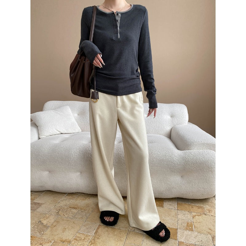 Damen Langarmshirt Weiches Material Eveloria
