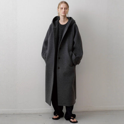 Damen Oversize-Mantel mit Kapuze und Taschen Eveloria