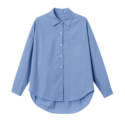Damen Bluse Leichter Oversize-Schnitt Elegant Weiß