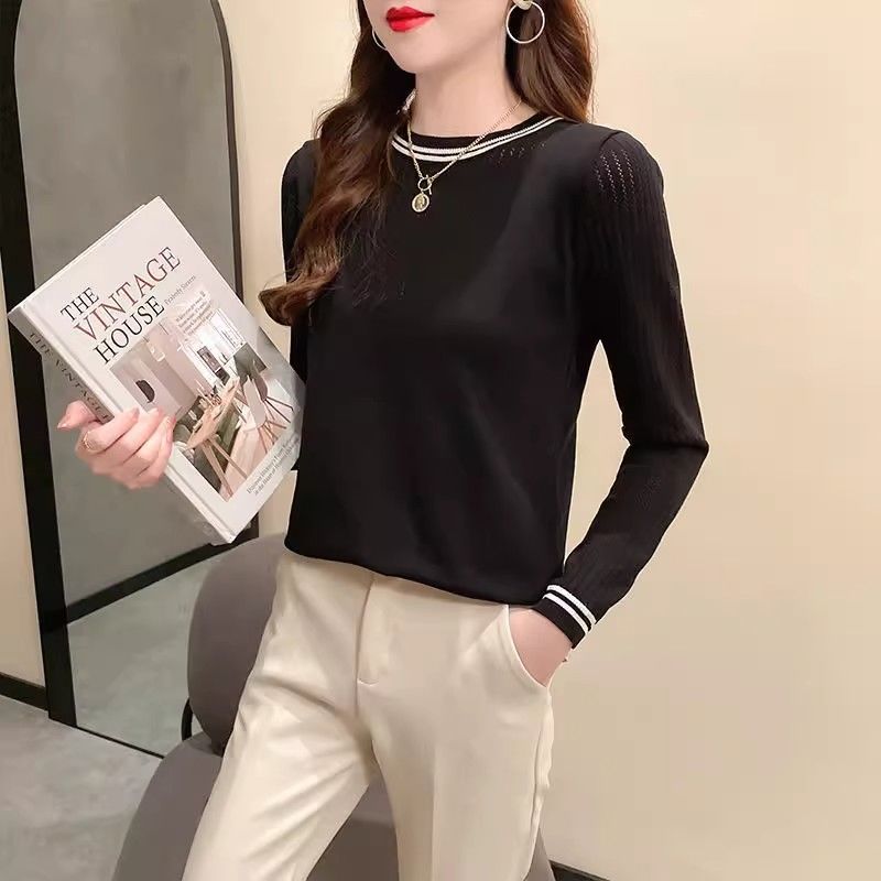 Damen Longsleeve-Shirt Streifenmuster Eveloria