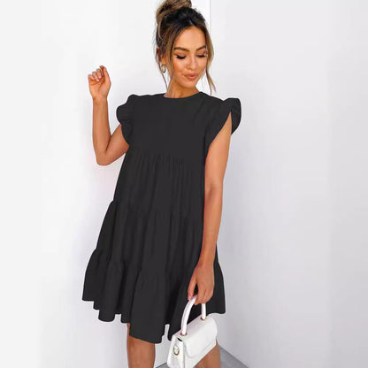 Damen Freizeitkleid Eveloria Baumwolle Sommerfarben