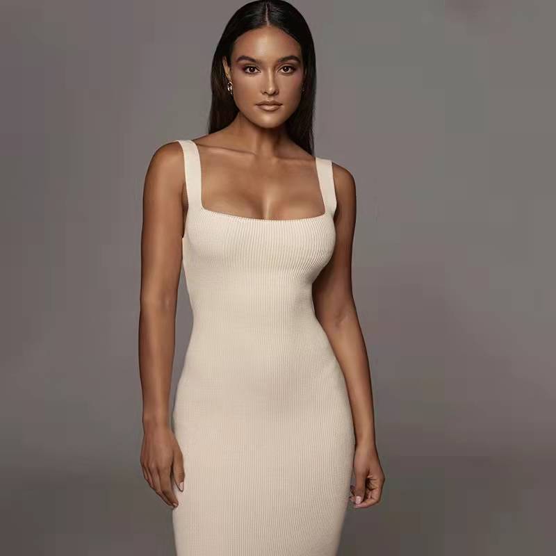 Damen Strickkleid Langärmlig Knielang Eveloria - Eveloria