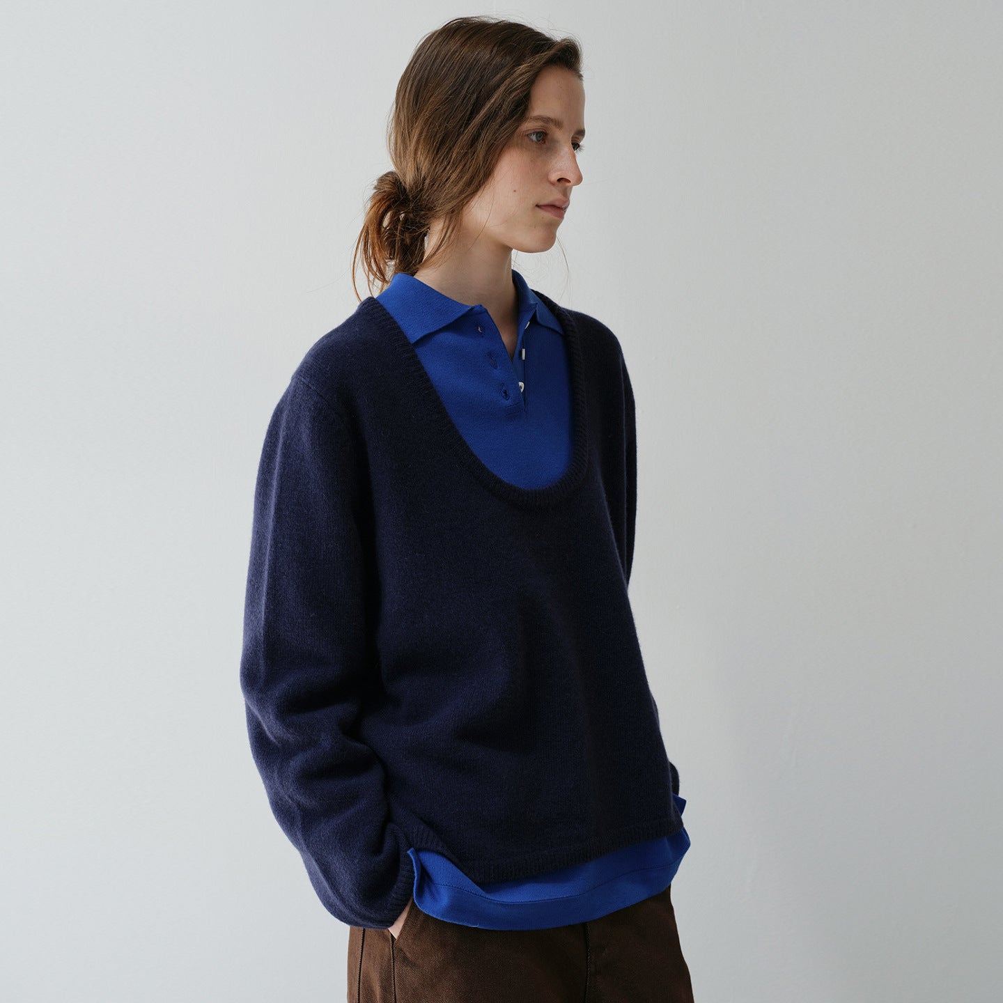 Damen Strickpullover Rundhalsausschnitt Eveloria