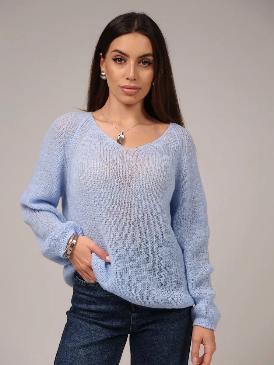Damen Strickpullover Grobstrick Lässiger Schnitt Beige