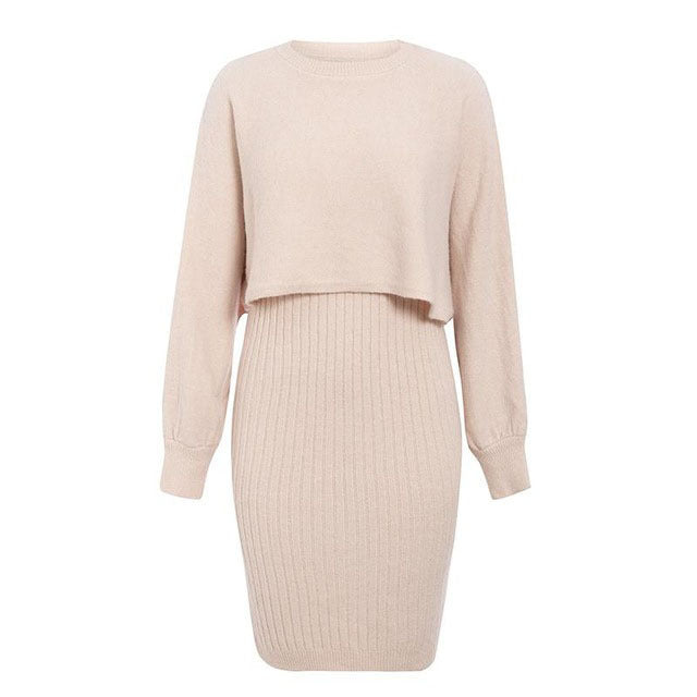 Damen Strickkleid mit Oberteil Eveloria