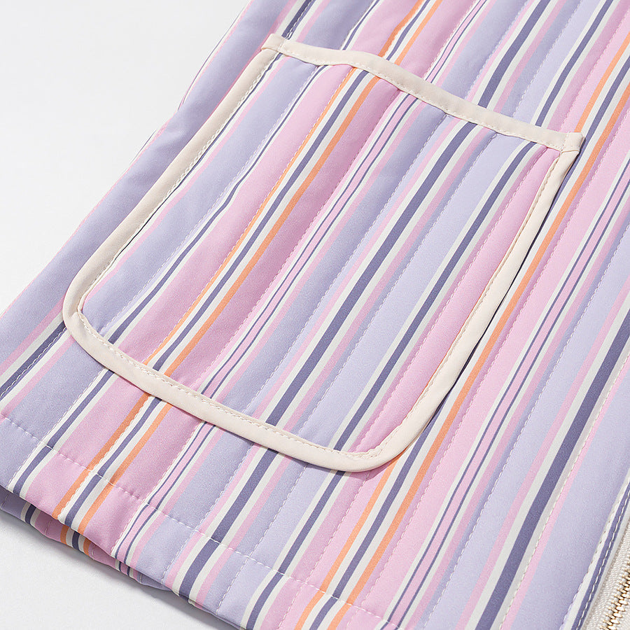 Damen Übergangsjacke Streifen 2 Taschen Eveloria