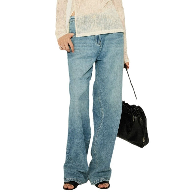 Damen High-Waist Bootcut-Jeans Denim Eveloria