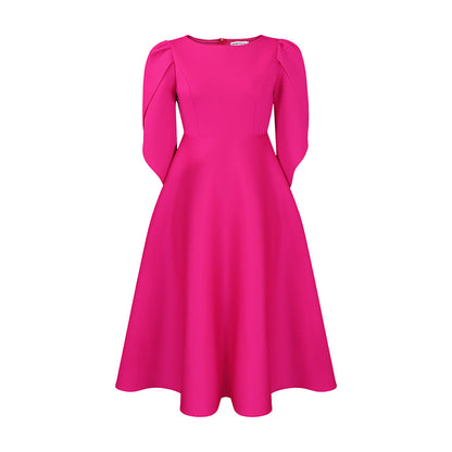 Damen Abendkleid mit Handballenärmel und schwingendem Rock Eveloria