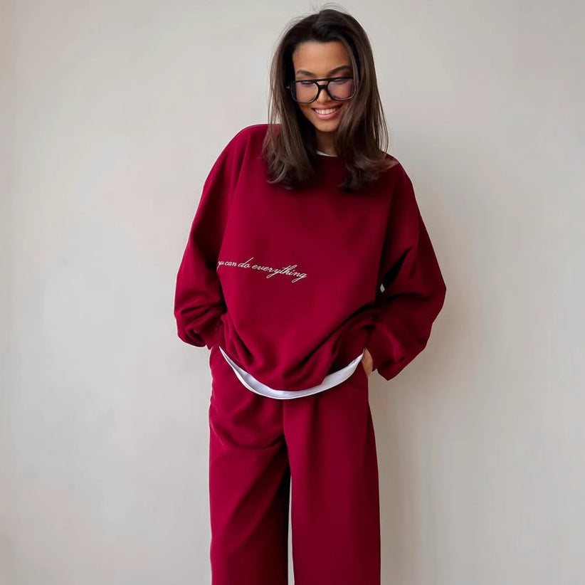 Damen Freizeit-Set Weich Relaxed-Fit Schwarz Eveloria - Eveloria