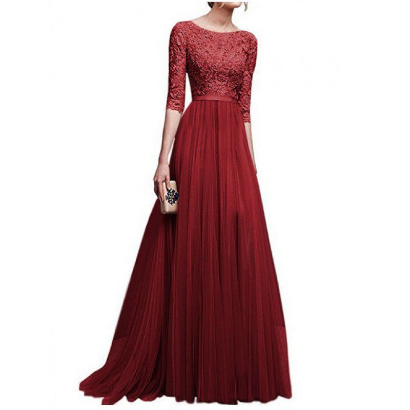 Eveloria Damen Abendkleid Spitze Voluminöser Rock