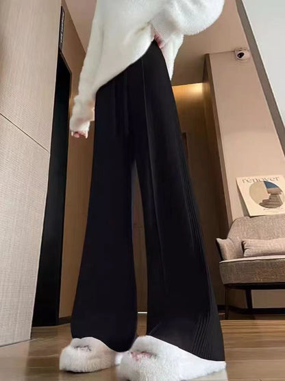 Damen Strickpants Weich Bund Rippstruktur Eveloria